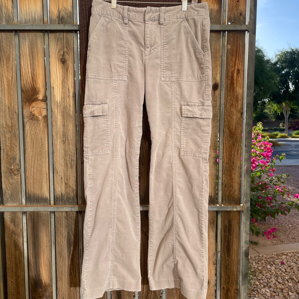 Gray Corduroy Cargo Pants
